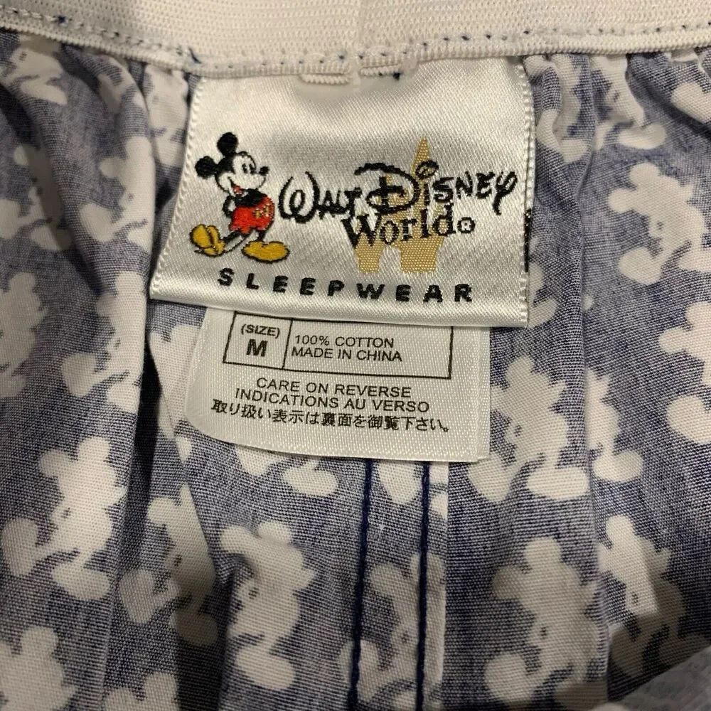 Walt Disney World Adult M Mickey Mouse Pajama Pants M Loungewear Cotton Novelty